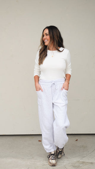 Heather Gray Jogger Sweatpants