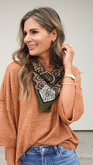 Rust Short-Sleeve Sweater