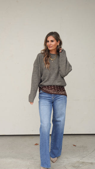 Ash Brown Crewneck Sweater