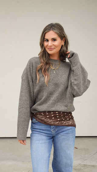 Ash Brown Crewneck Sweater