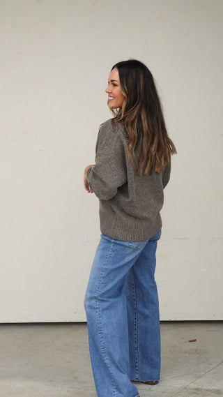 Ash Brown Crewneck Sweater