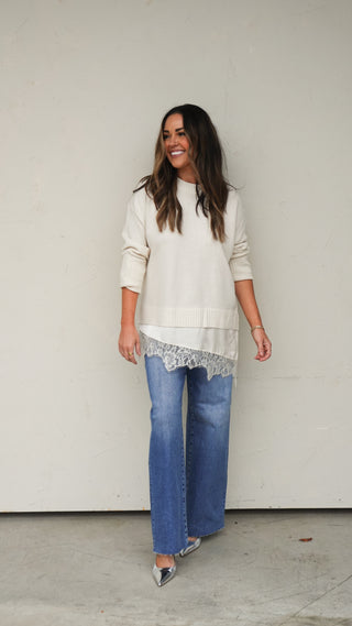 Medium Wash Wide-Leg Denim