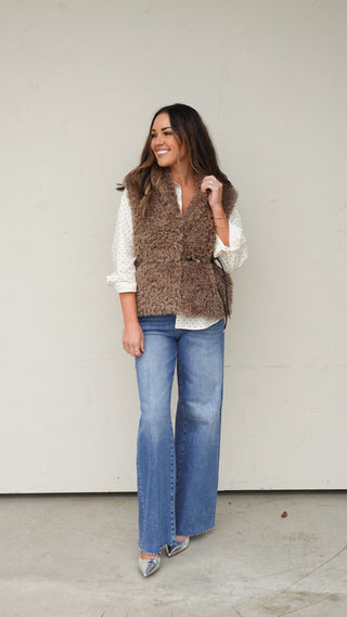 Medium Wash Wide-Leg Denim