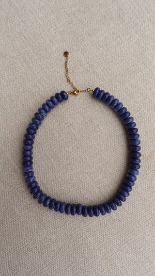Navy Beaded Necklace