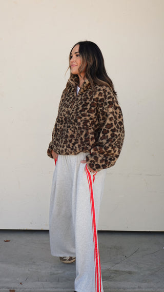 Gray Sweatpant with Red Stripes