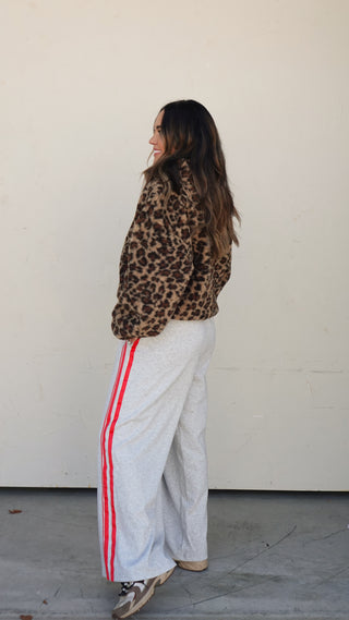 Gray Sweatpant with Red Stripes