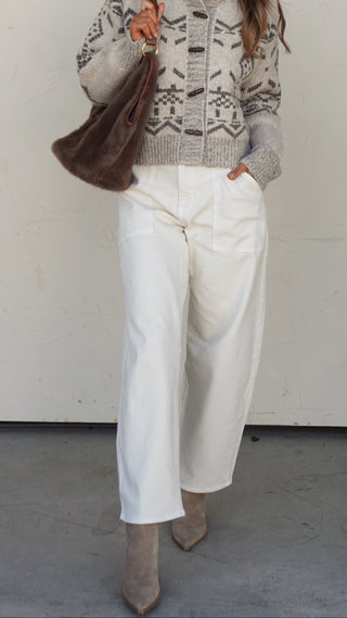 Ecru Utility Barrel Denim