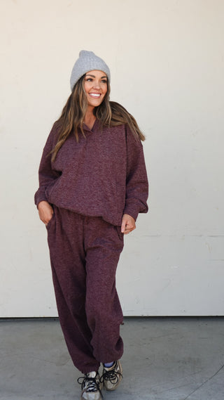 Dark Cherry Hoodie Top