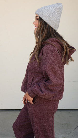Dark Cherry Hoodie Top