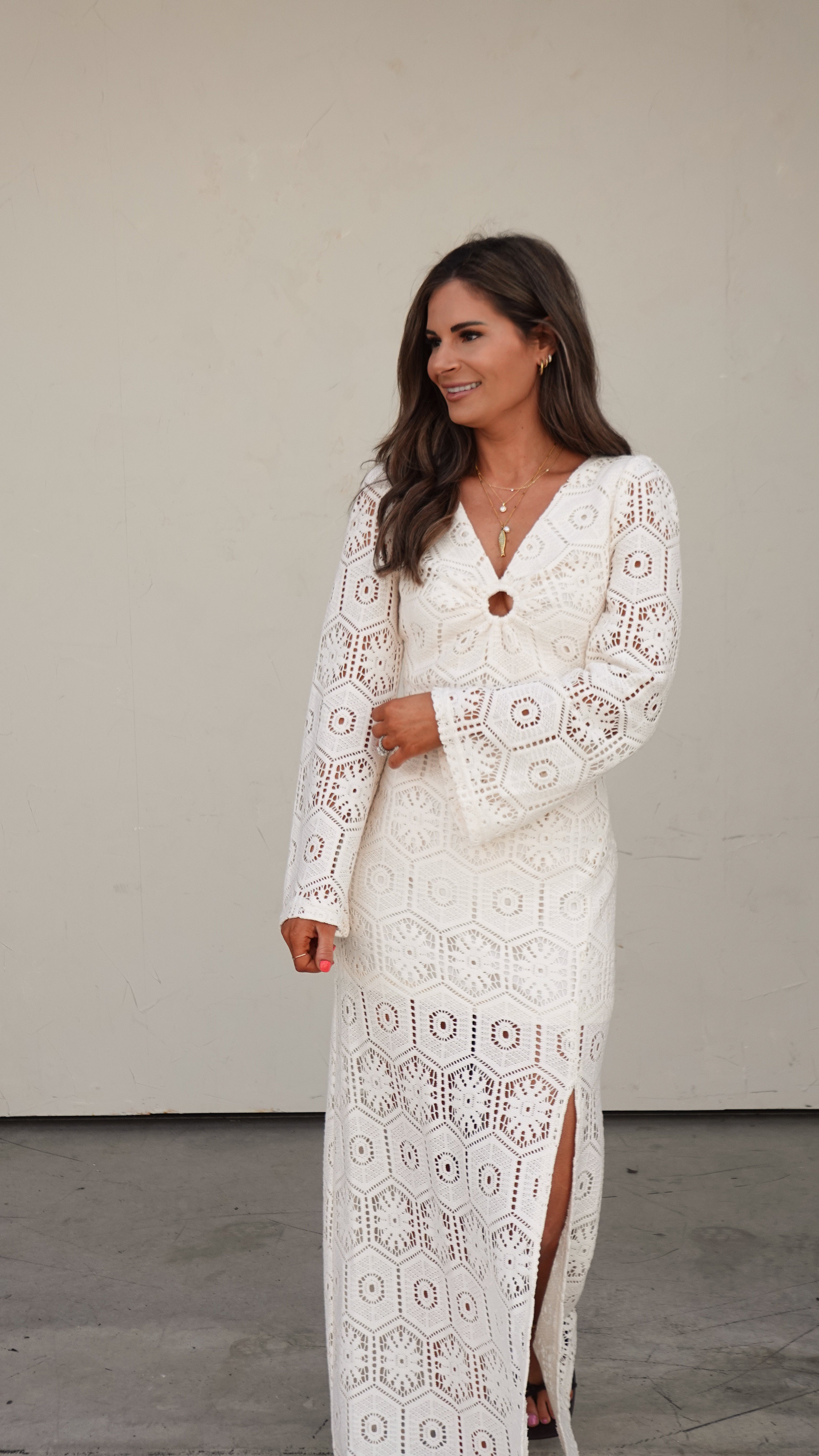 crochet maxi long sleeve dress Maxi Crochet White Dress sheath Dress Handmade Long Dress Crochet Dress KNIT lace Dress Crochet ivory Dress KNIT Long sleeves floor Dress