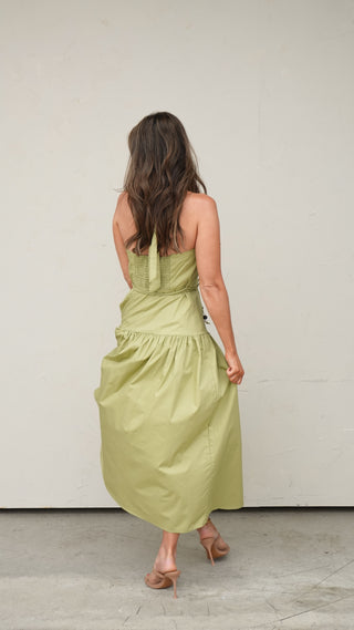 Pistachio Halter Maxi Dress
