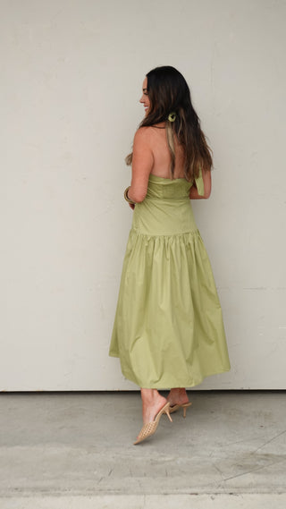 Pistachio Halter Maxi Dress