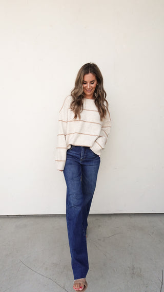 Dark Wash Straight Leg Denim