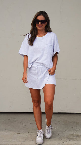 Gray French Terry Skort
