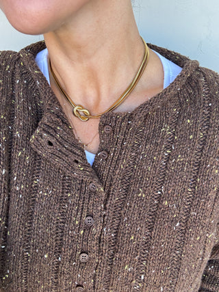 Gold Knotted Snake Necklace