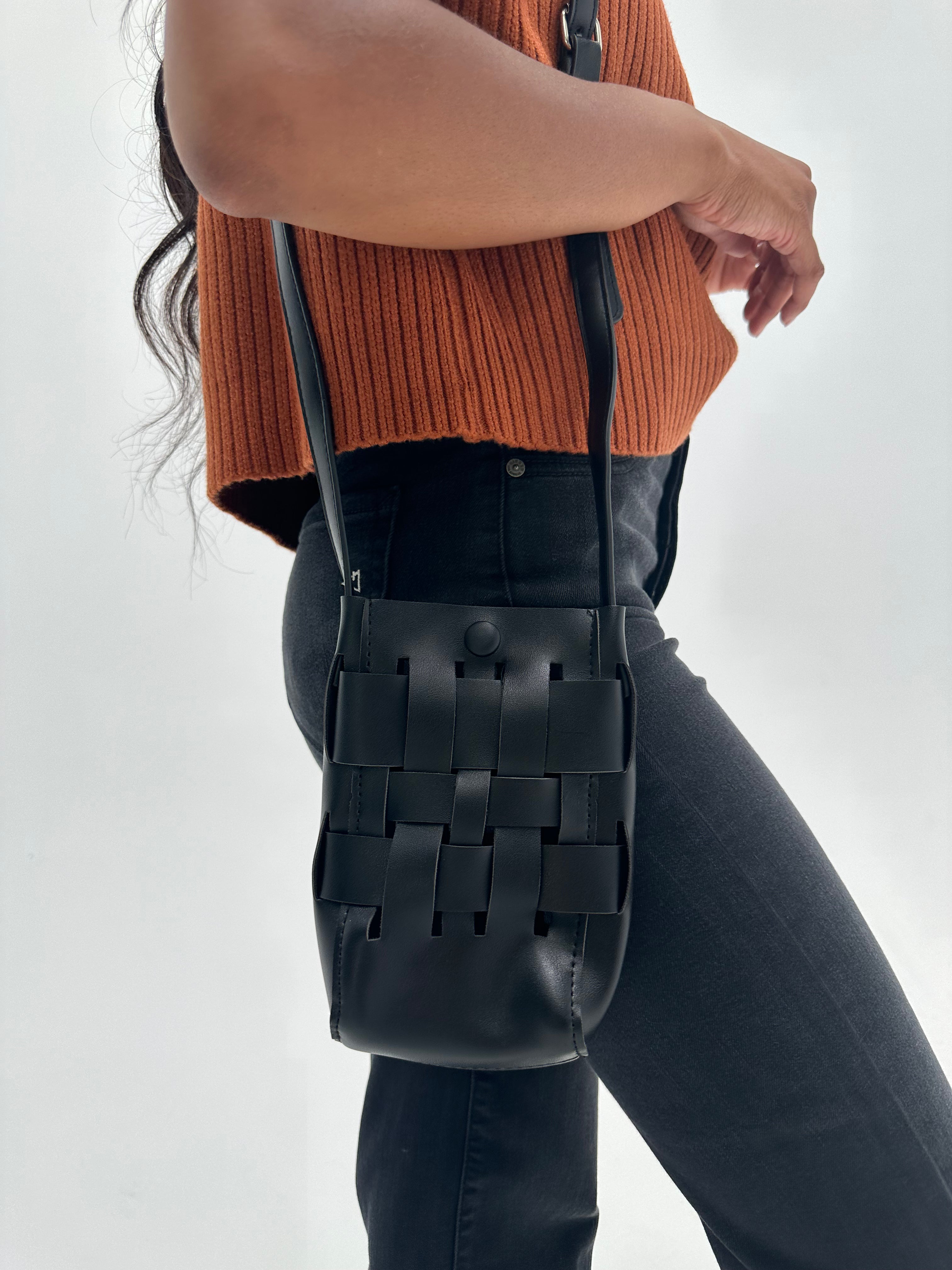 Woven Leather Crossbody Bags