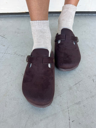 Chocolate Brown Slip-On Clogs