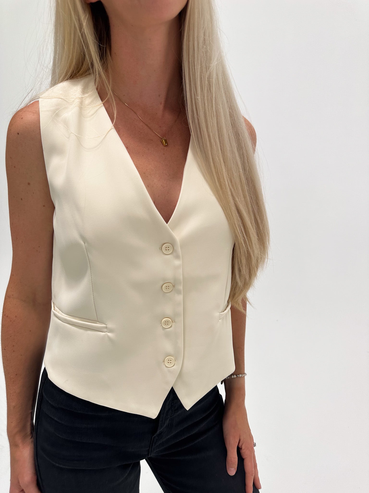 Ivory Tuxedo Vest