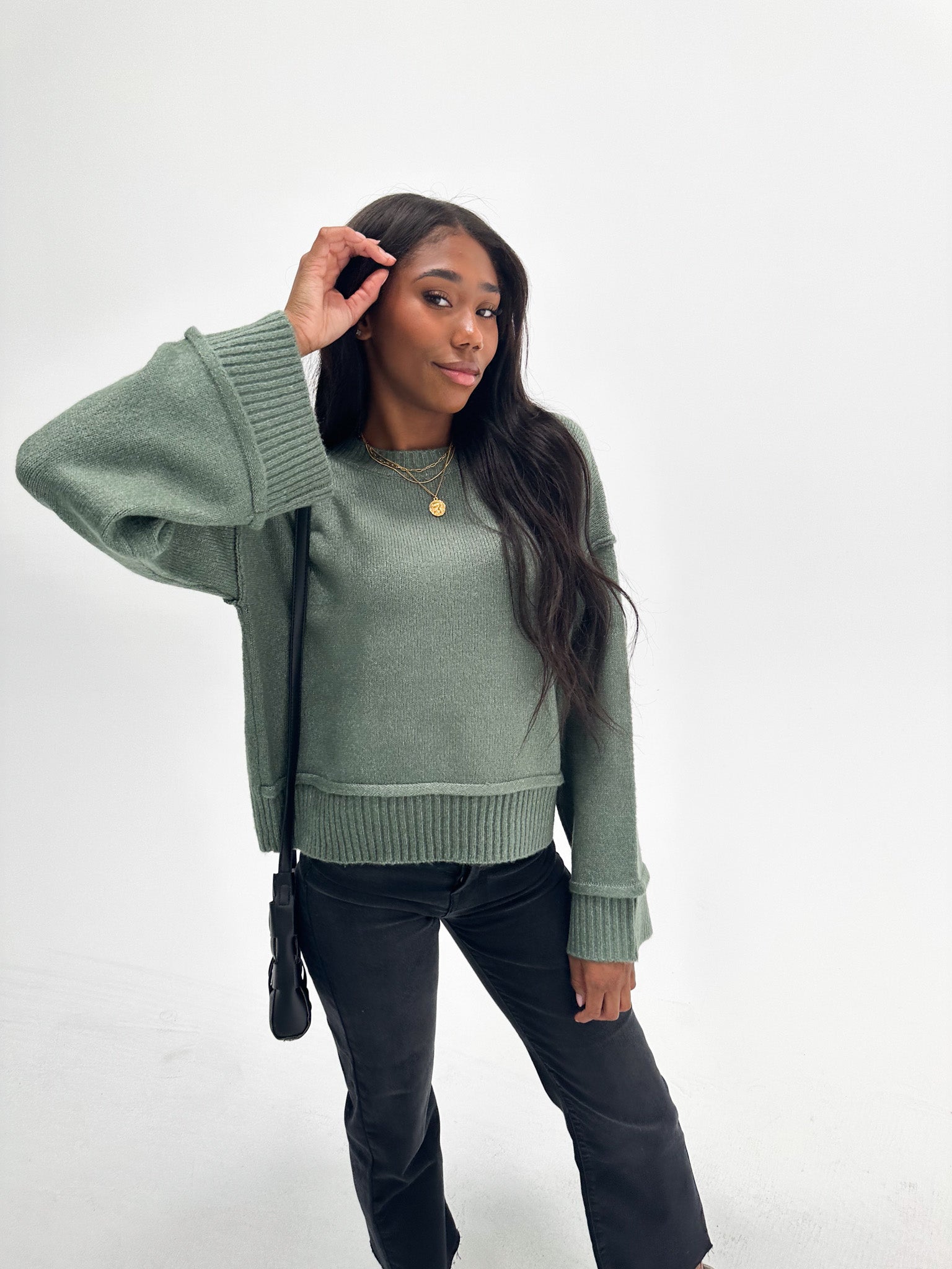 Soft Green Crewneck Sweater