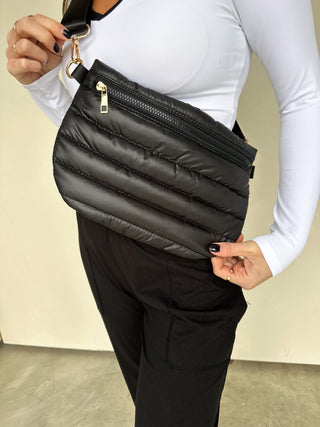 Black Nylon Crossbody Shoulder Bag