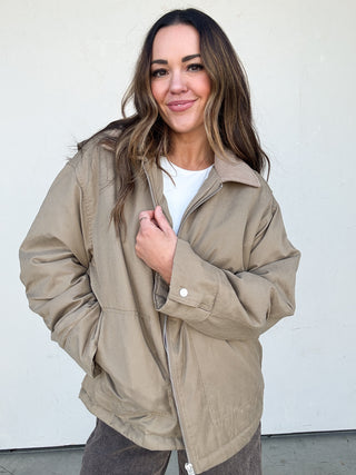 Olive Oversized Barn Jacket