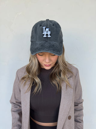 LA Embroidered Charcoal Hat
