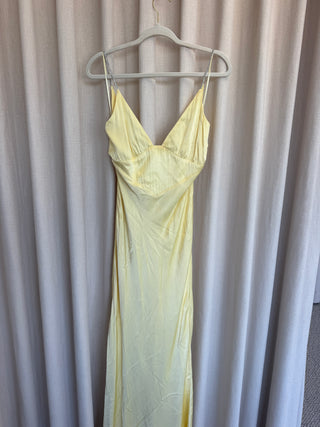 Yellow Satin Gown - Medium