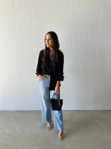 High-Waisted Wide-Leg Denim