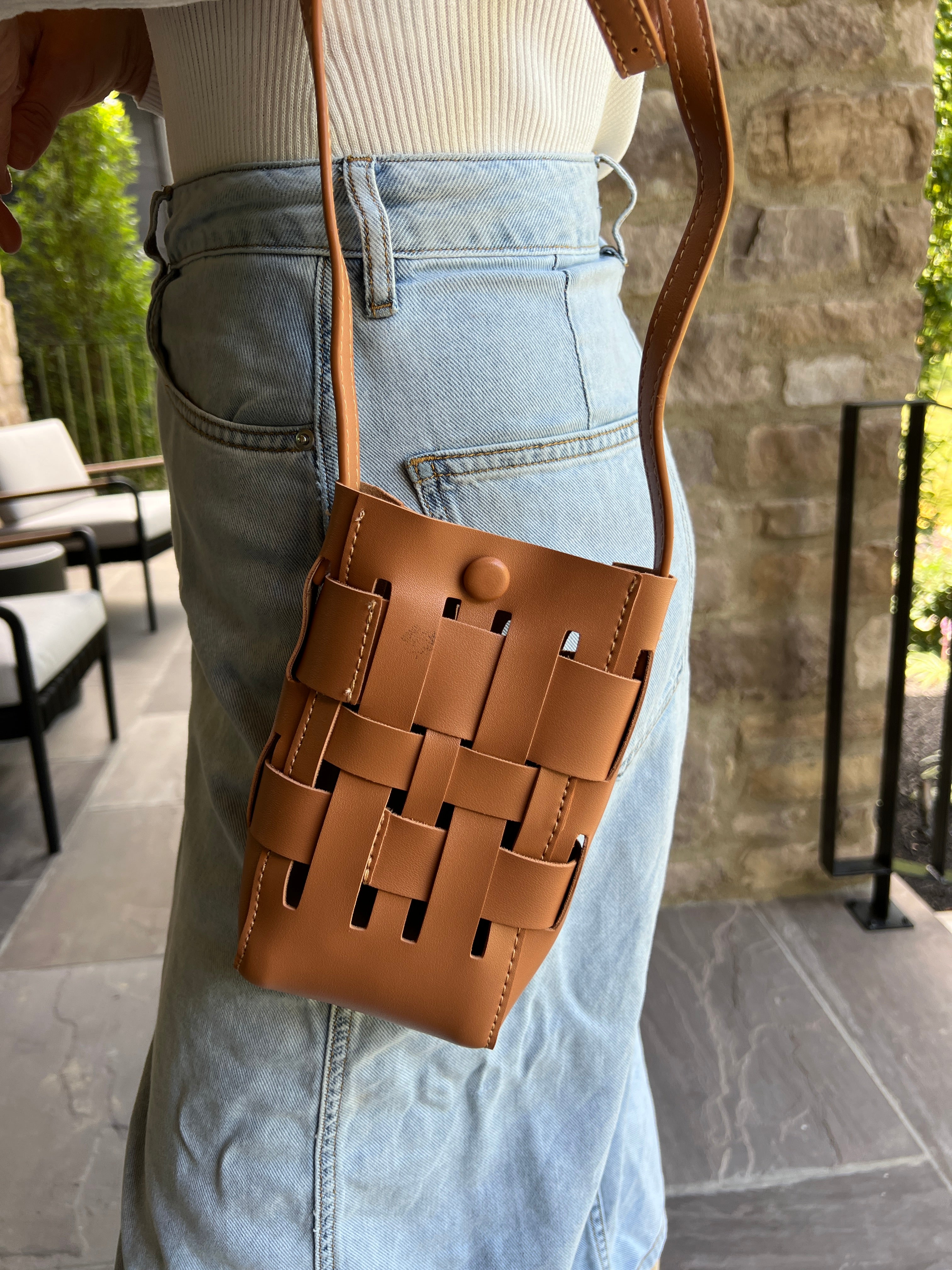 Woven Leather Crossbody Bags