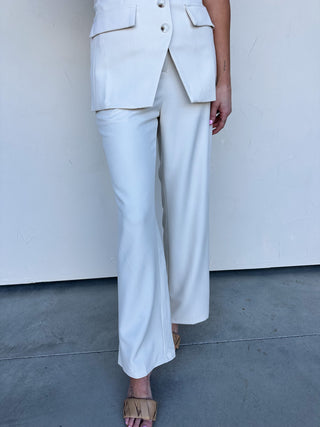 Natural High-Waisted Tailored Trouser