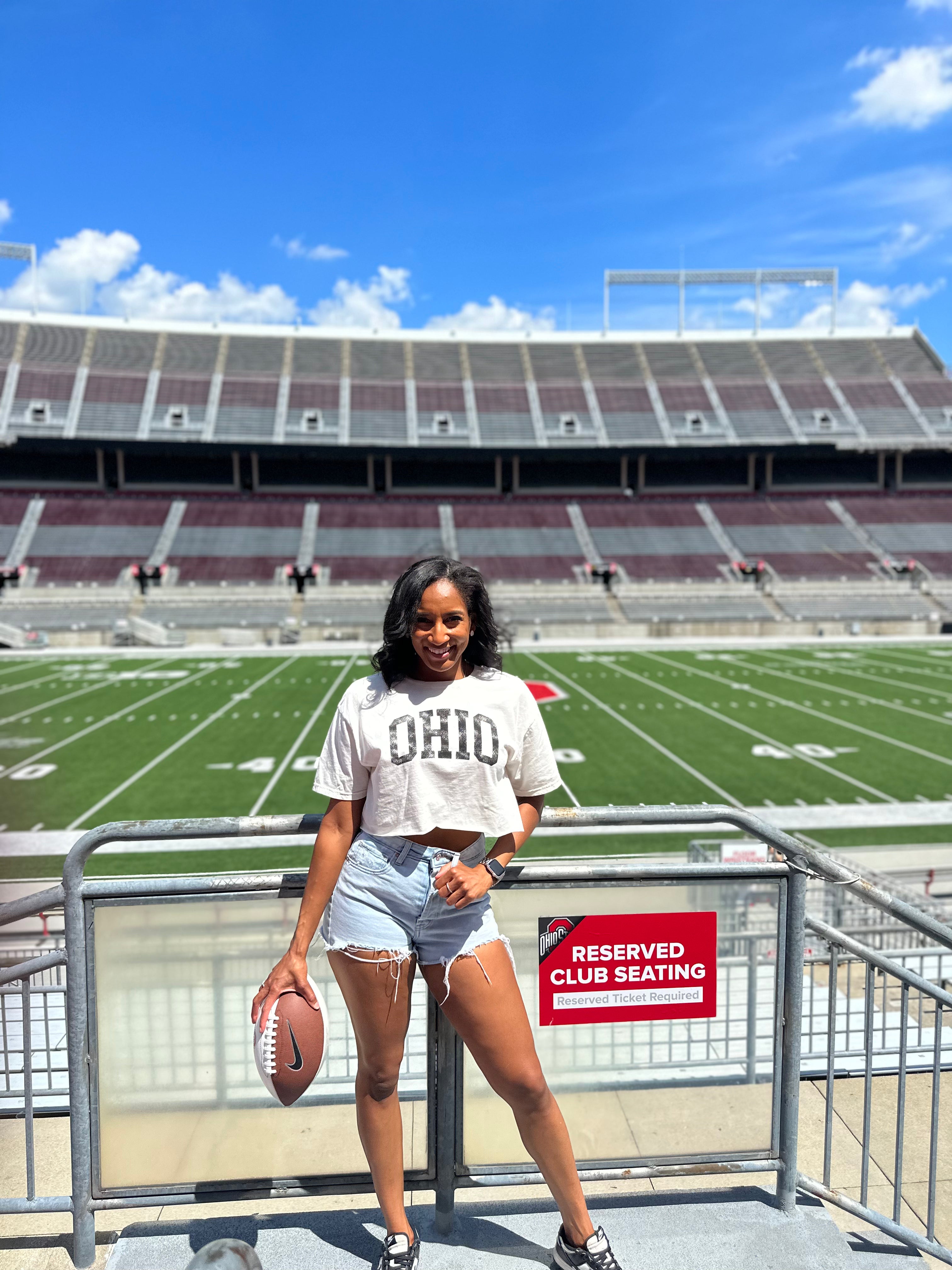 OHIO Cream Graphic Top