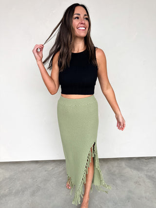 Green Crochet Skirt - Medium - Never Worn