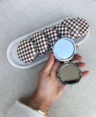 Checkered Compact Mirror