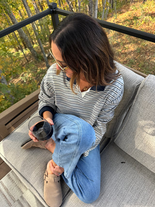 Navy Striped Rugby Shirt