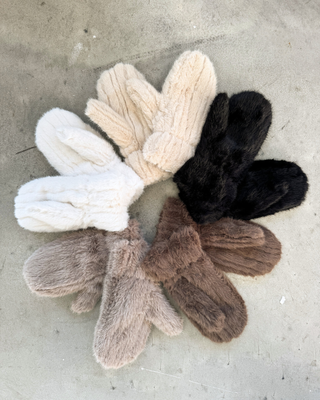 Assorted Faux Fur Mittens