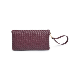 Burgundy Woven Wristlet