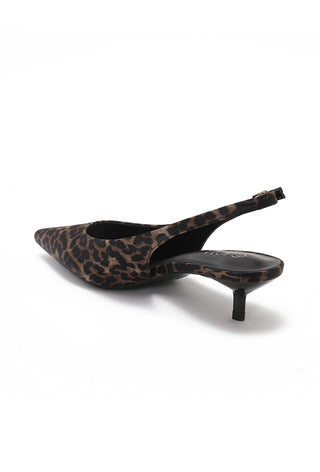 Leopard Slingback Kitten Heel