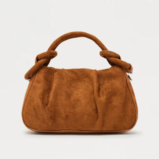 Faux Suede Knot Handle Mini Bag
