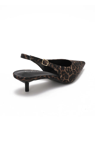 Leopard Slingback Kitten Heel